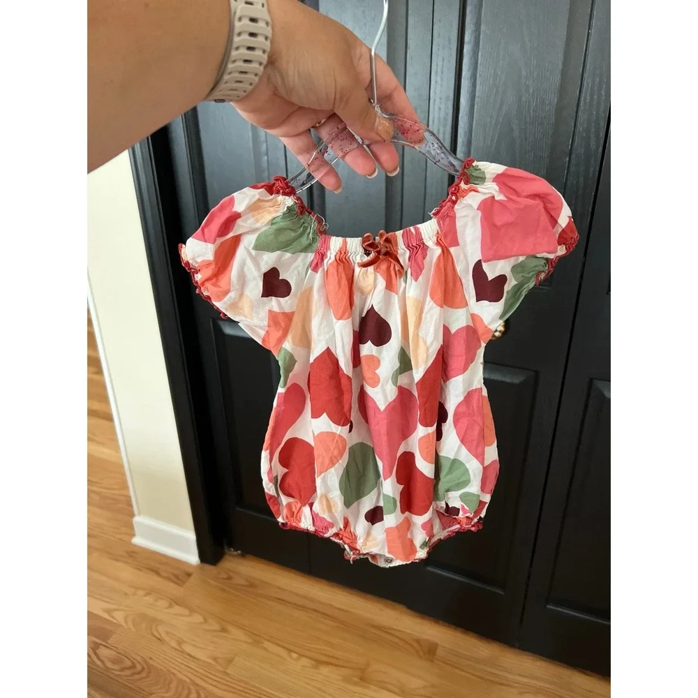 Pink chicken Baby Lexi‎ Bubble - Vintage Hearts size 3-6